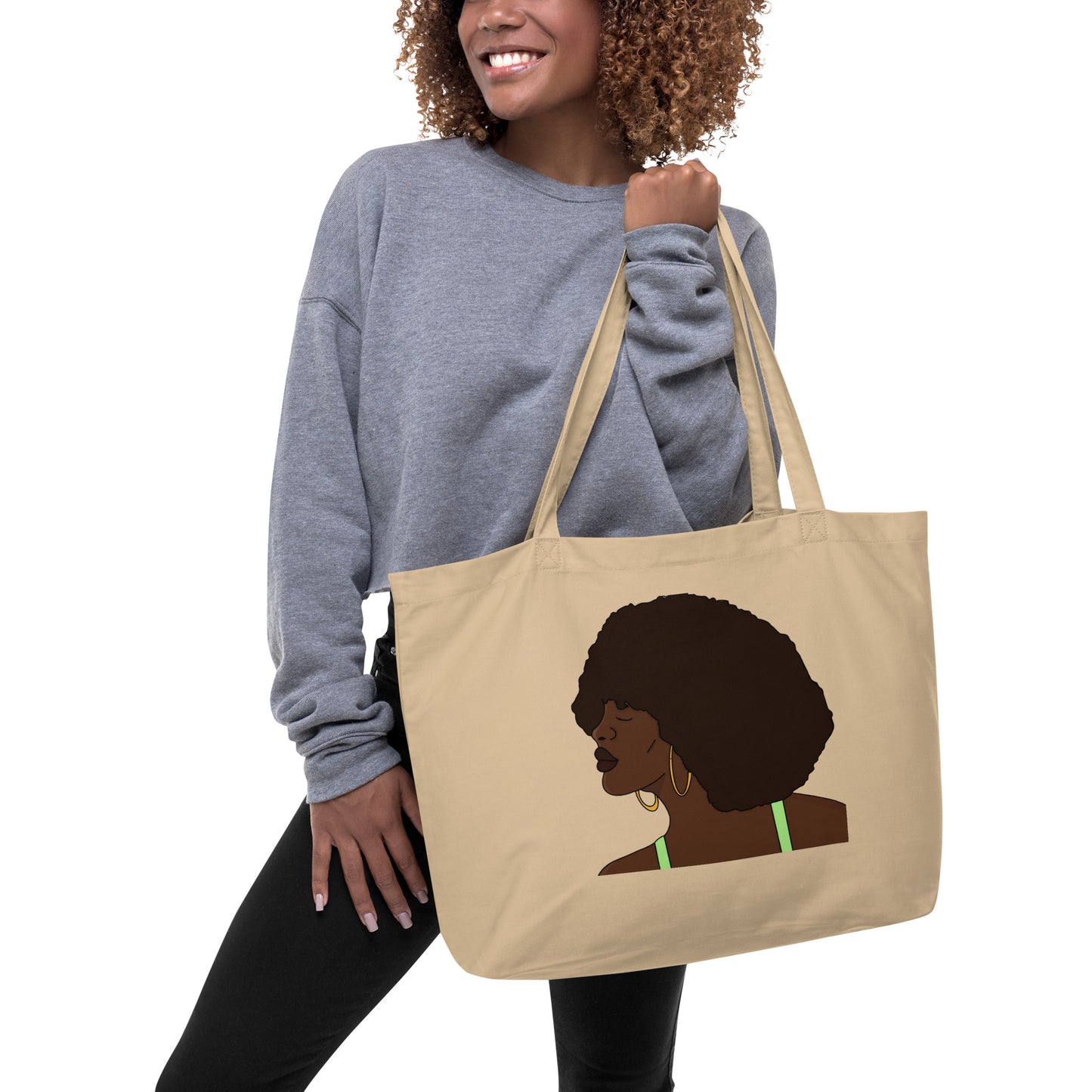 Large organic tote bag