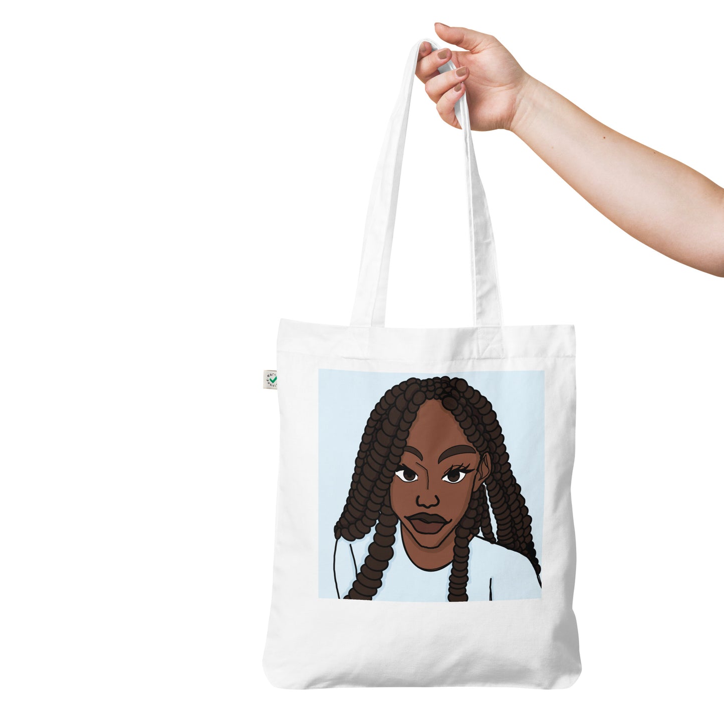 Organic fashion tote bag