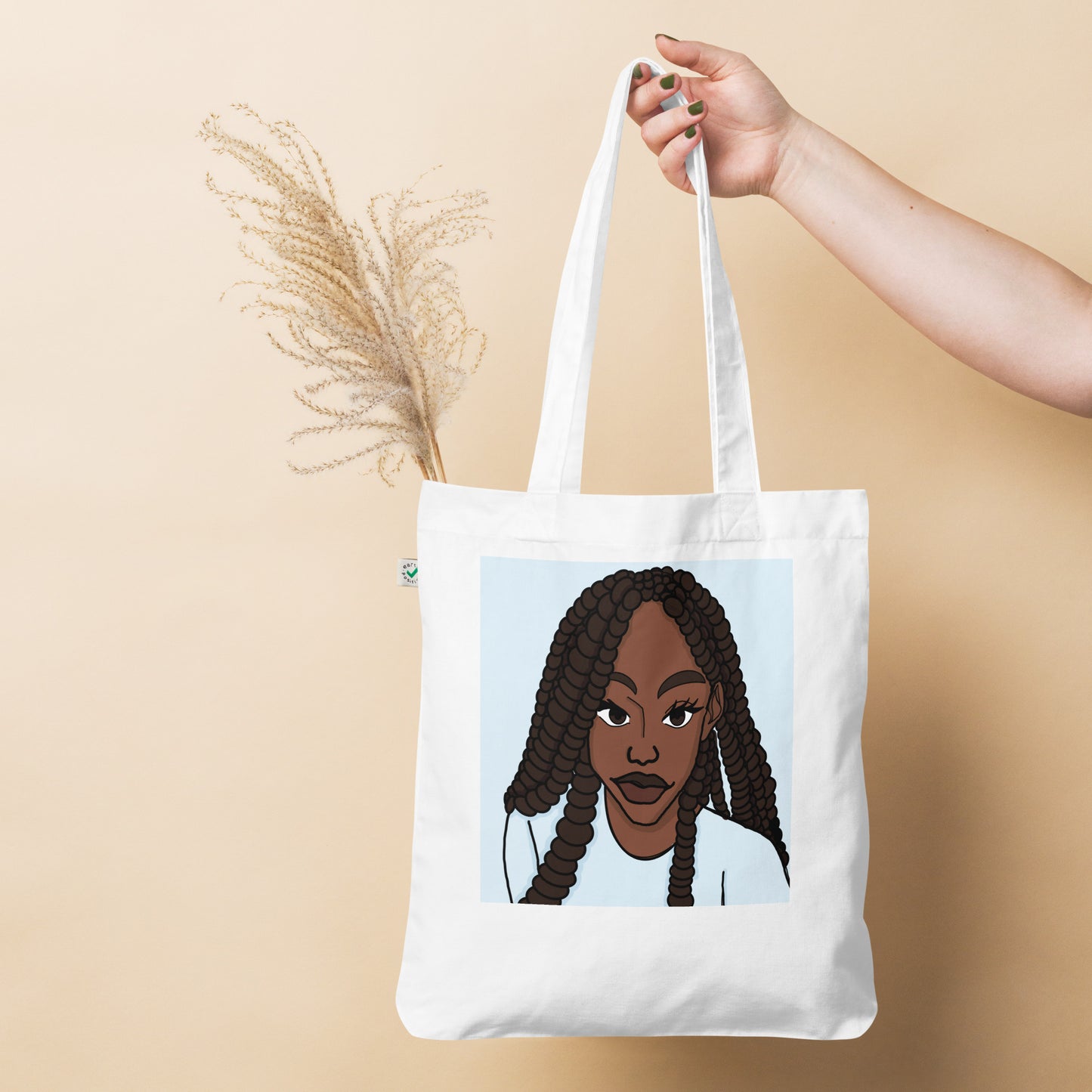 Organic fashion tote bag